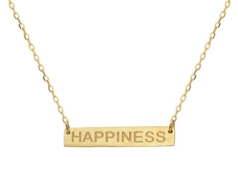 Golden Happiness Bar Necklace