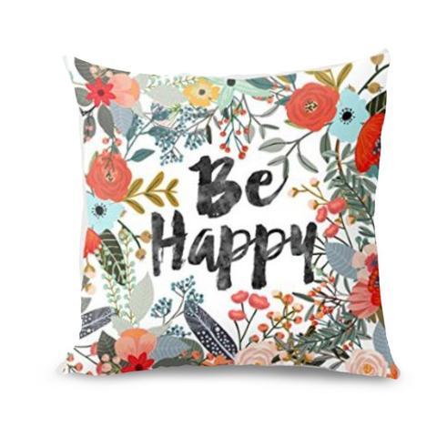 Be Happy Surrounded With Flowers And Plants Personalized Sofa Pillow Cover